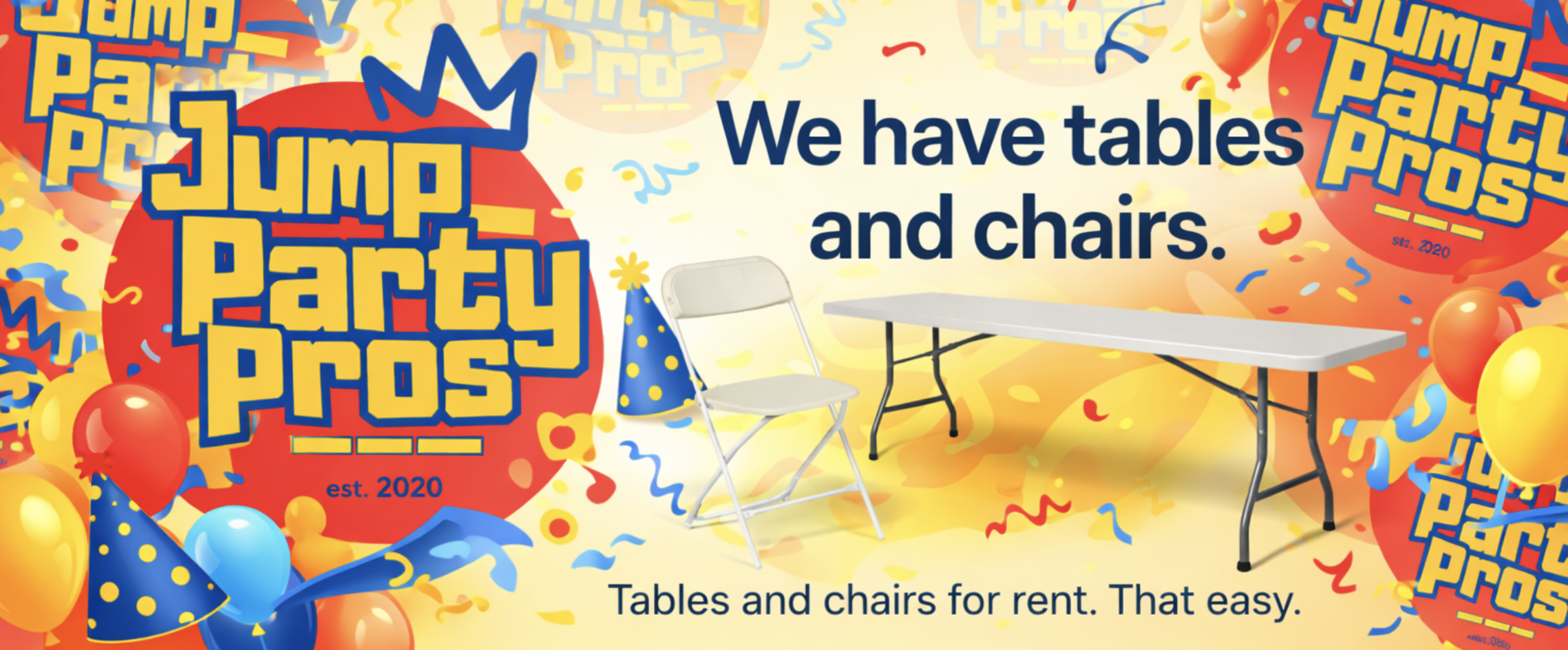 best place to rent chairs and tables in riverside and cities around