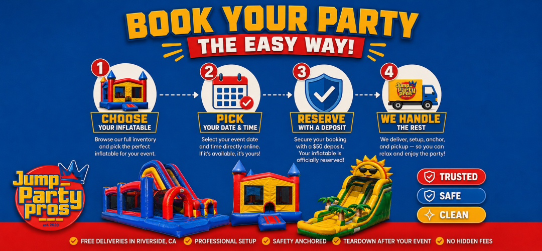 JUMP PARTY PROS HASD BEEN AWARDED THE #1 PARTY RENTALS IN RIVERSIDE FOR ALL EVENTS